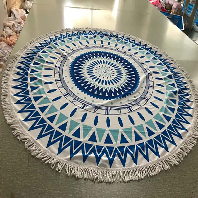 Lefovs High Quality 150cm Round Beach Towels Photos 46 Classic Pattern Round Beach Towel 54