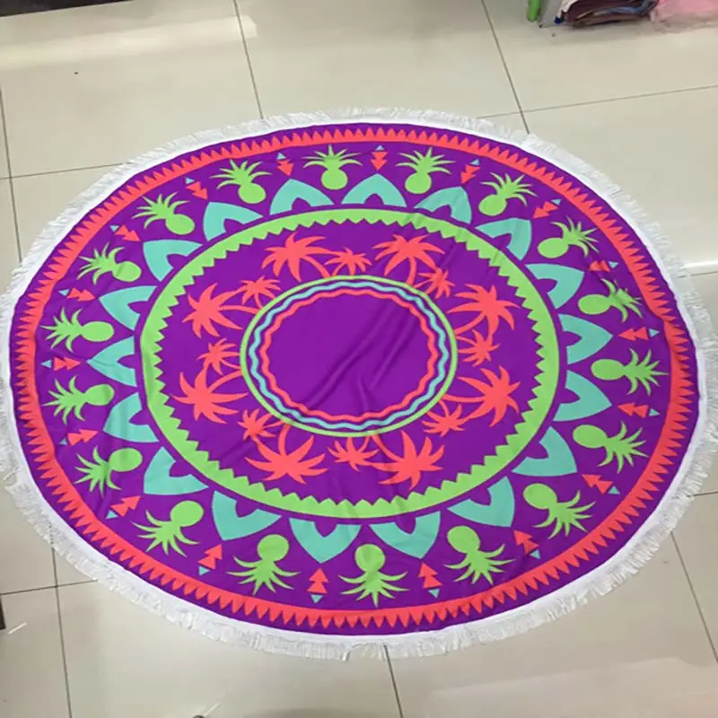 Lefovs High Quality 150cm Round Beach Towels Photos 88 Classic Pattern Round Beach Towel 6
