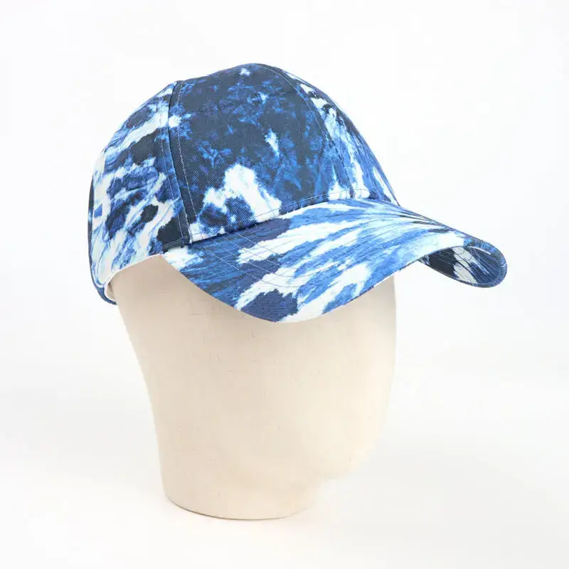 Colorful Rainbow Tie Dye Printed Washed Baseball Cap 13