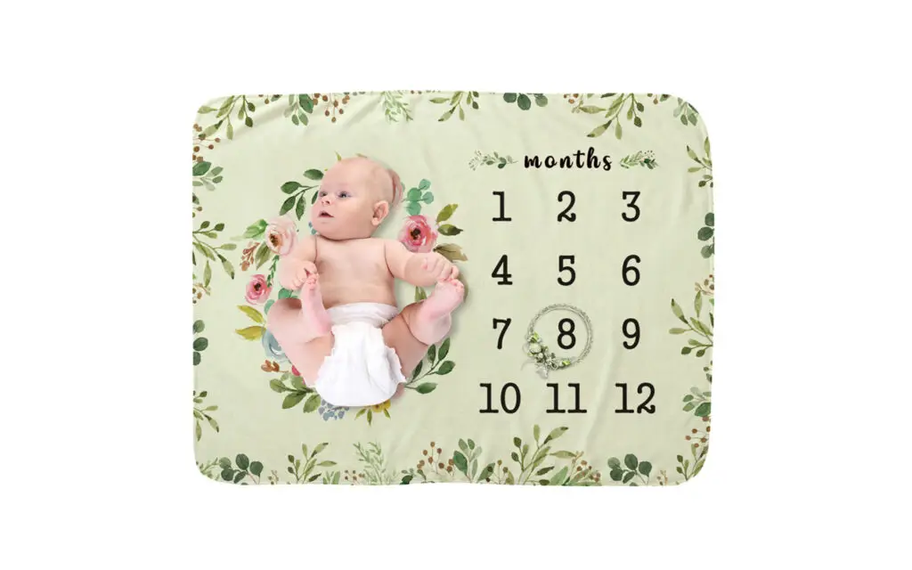 Custom Milestone Baby Blanket 1 Custom Milestone Baby Blanket