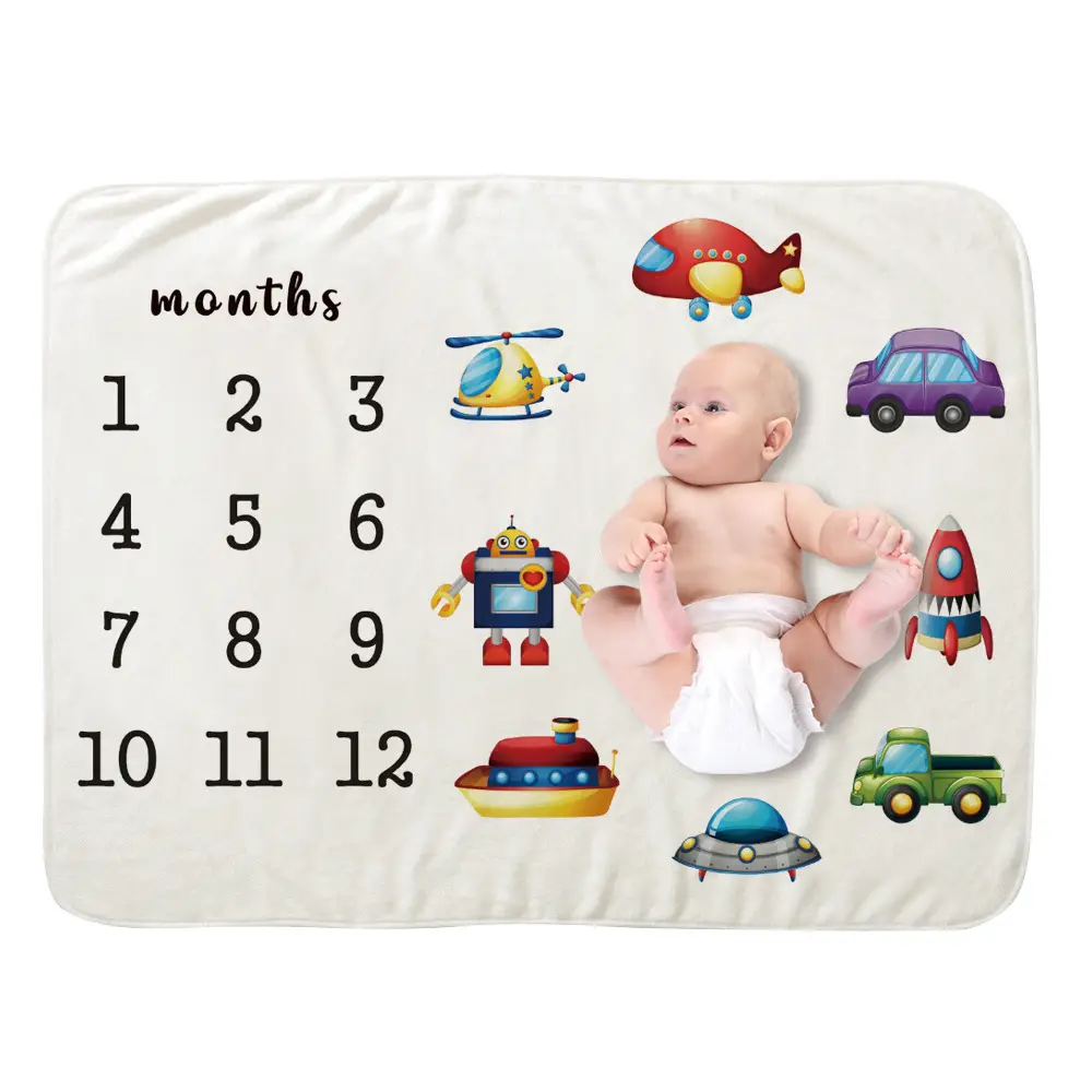 Custom Milestone Baby Blanket 3 Custom Milestone Baby Blanket 2