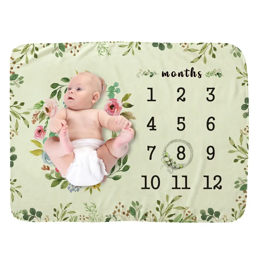 Custom Milestone Baby Blanket 8 Custom Milestone Baby Blanket 7