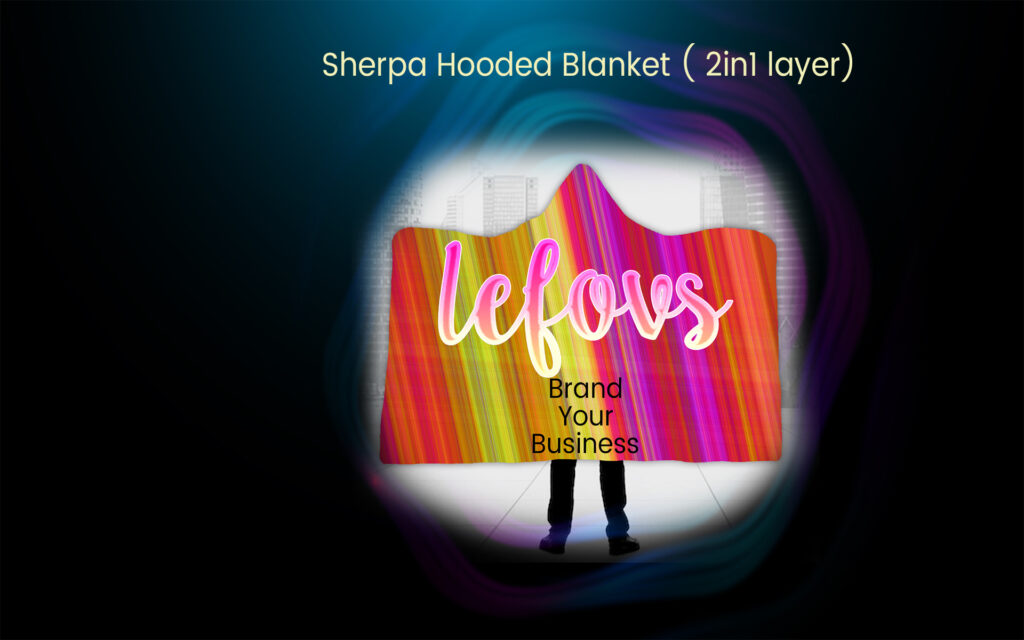 Custom Sherpa Hooded Blanket