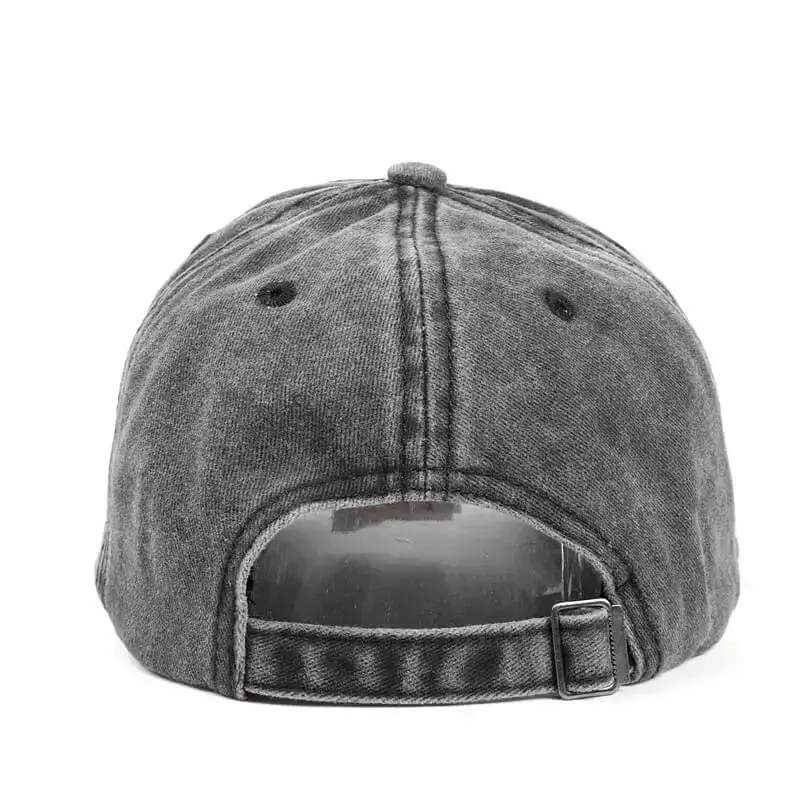 Details Washed Cotton Soft Top Distressed Denim Baseball Cap 7