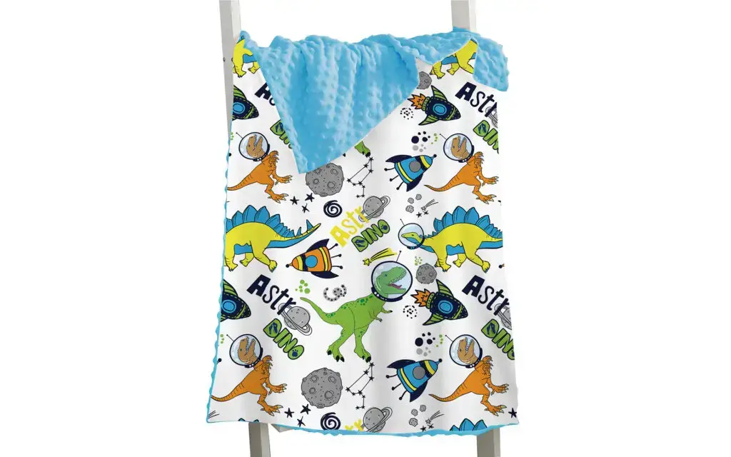 Dinosaur Toddler Baby Minky Blanket