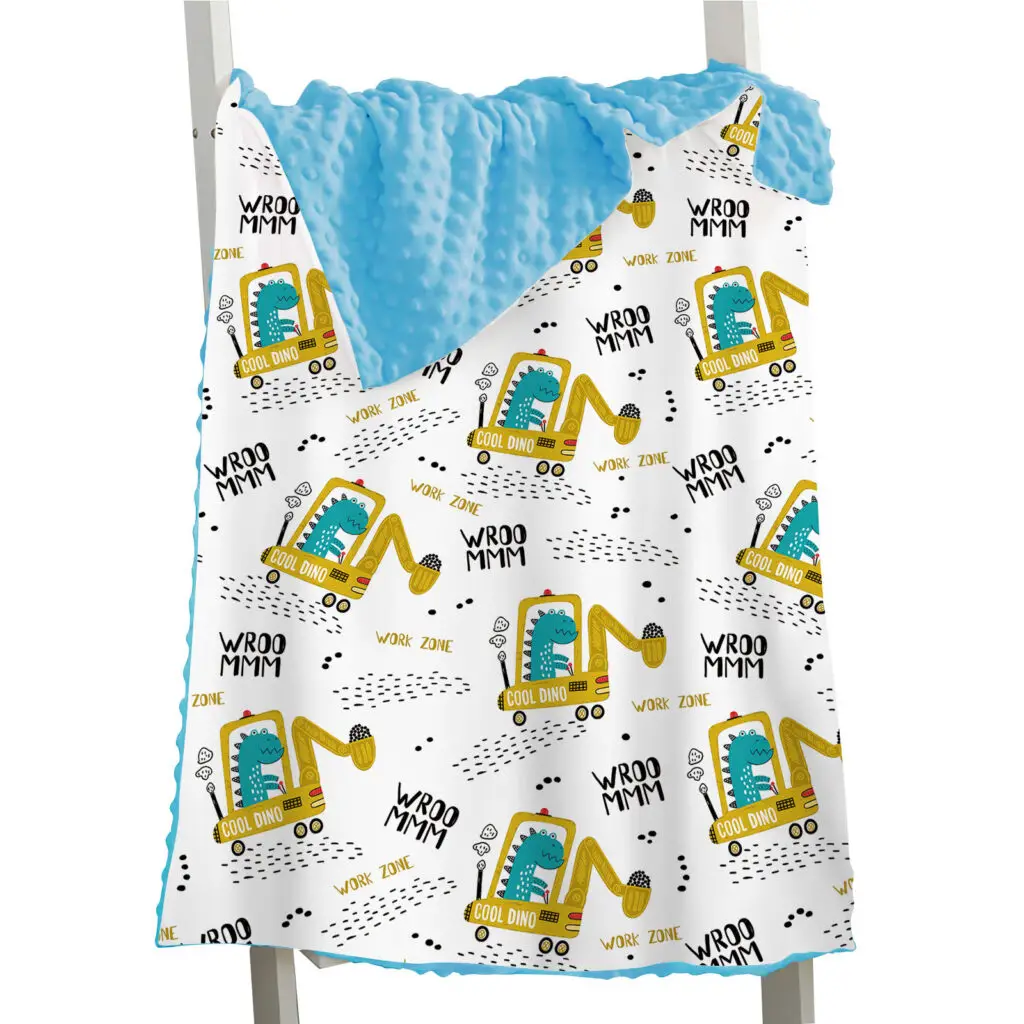 Dinosaur Toddler Baby Minky Blanket 11