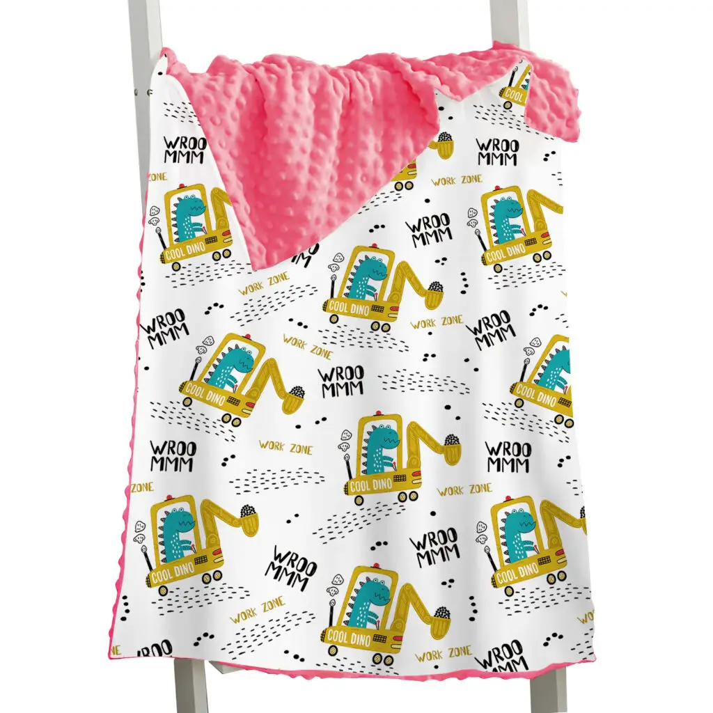 Dinosaur Toddler Baby Minky Blanket 9