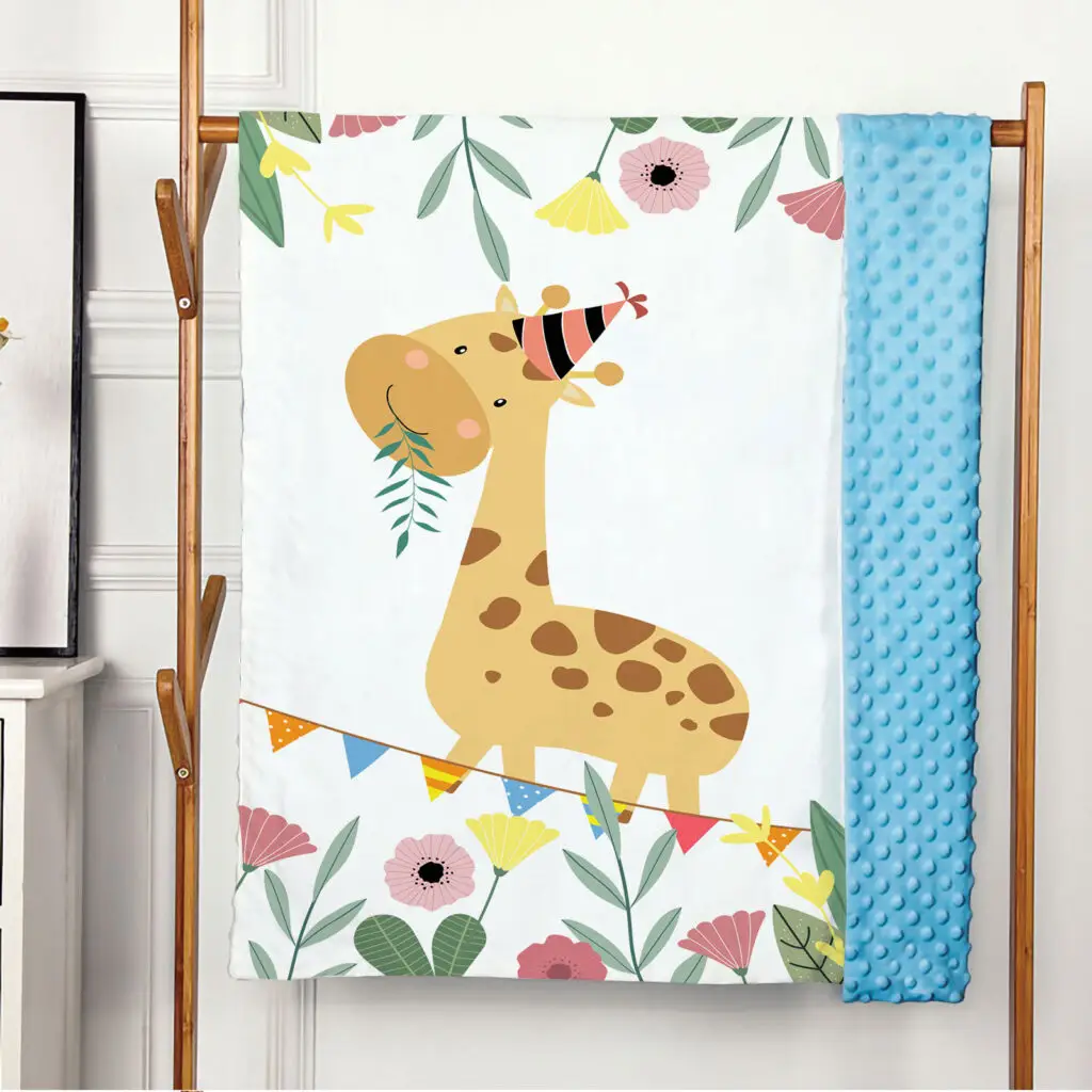 Double Layers Animal Baby Minky Blanket 1