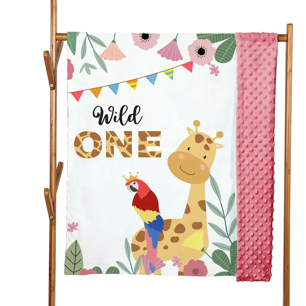Double Layers Animal Baby Minky Blanket 10