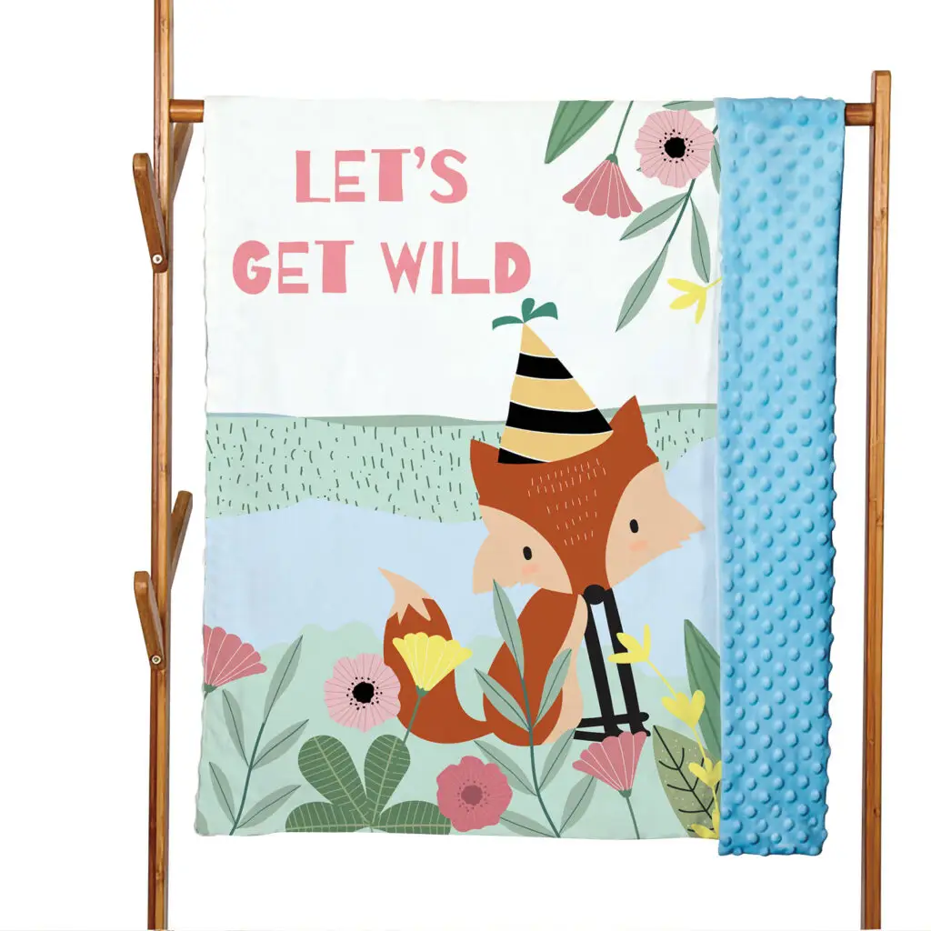 Double Layers Animal Baby Minky Blanket 15