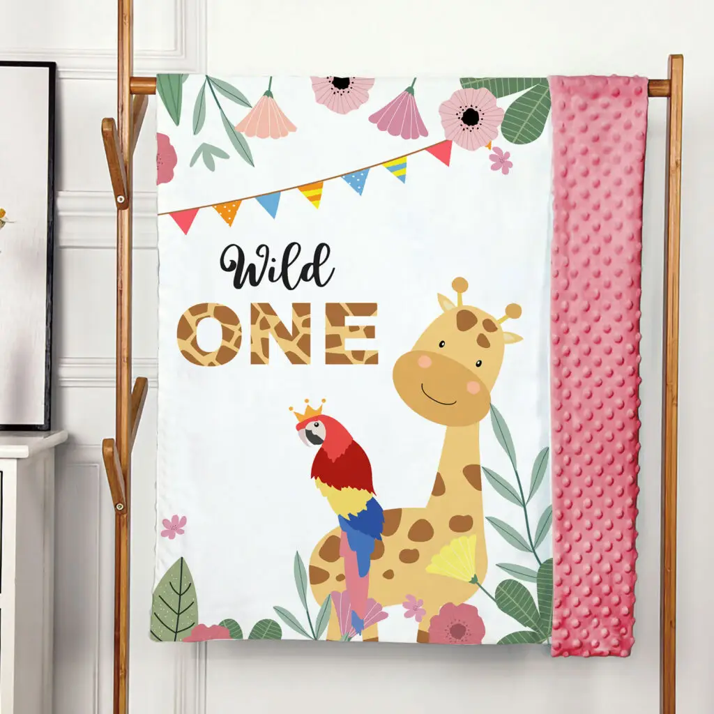 Double Layers Animal Baby Minky Blanket 2