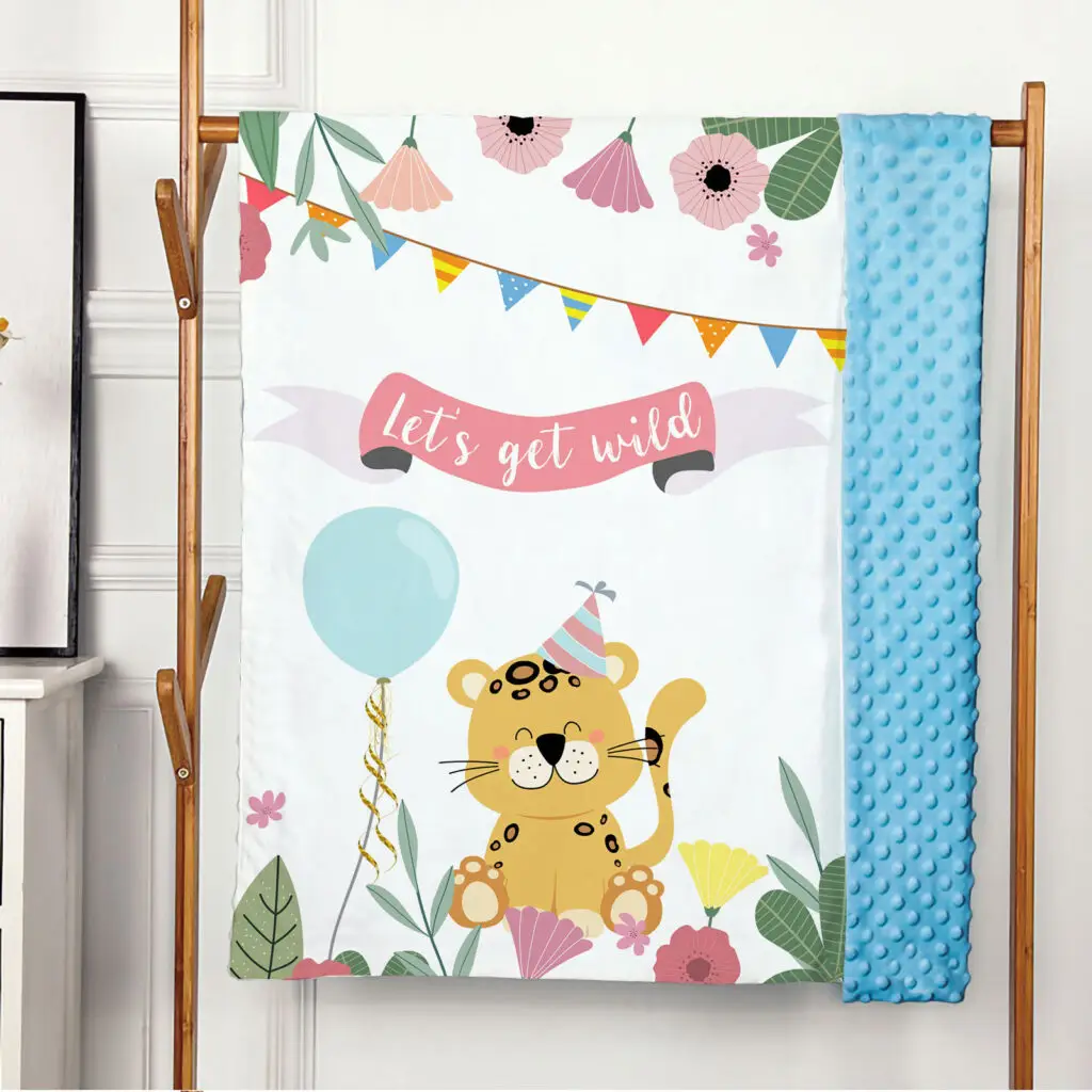 Double Layers Animal Baby Minky Blanket 4