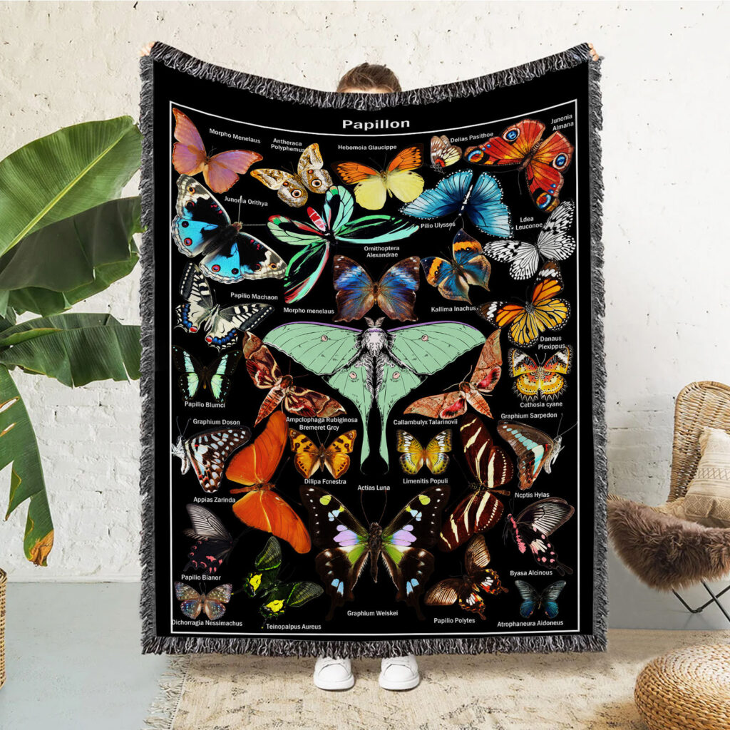 Dreamland Butterfly Flannel Throw Blanket 3