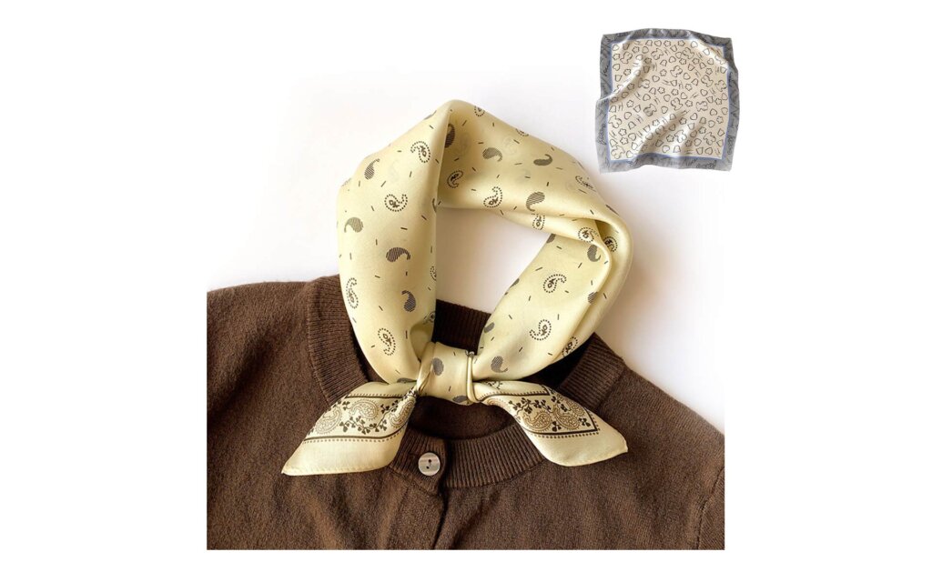 Fashionable Natural Silk Scarf 53 x 53 cm 1 Fashionable Natural Silk Scarf 53 x 53 cm