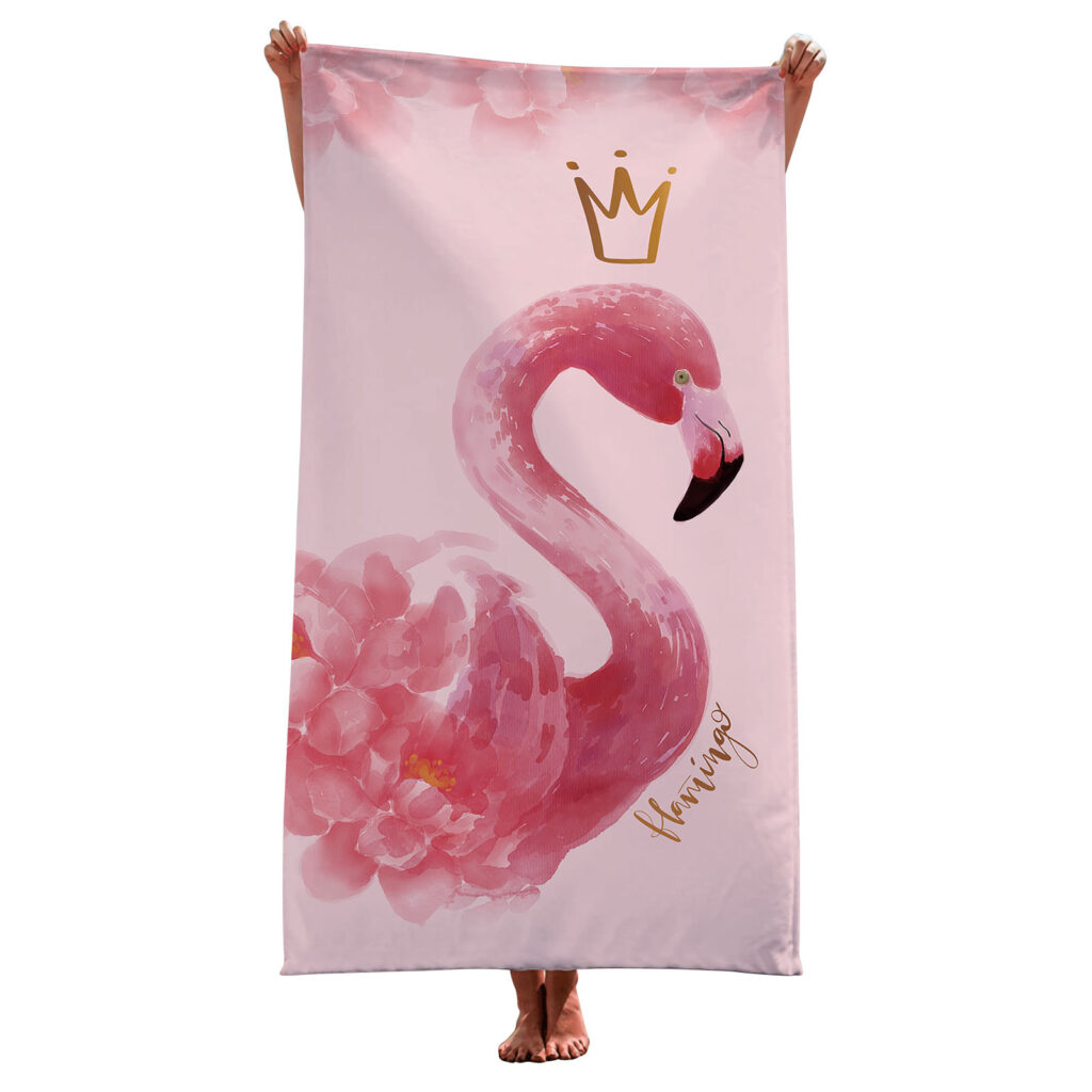 Flamingo Pink Beach Towel For Women 1