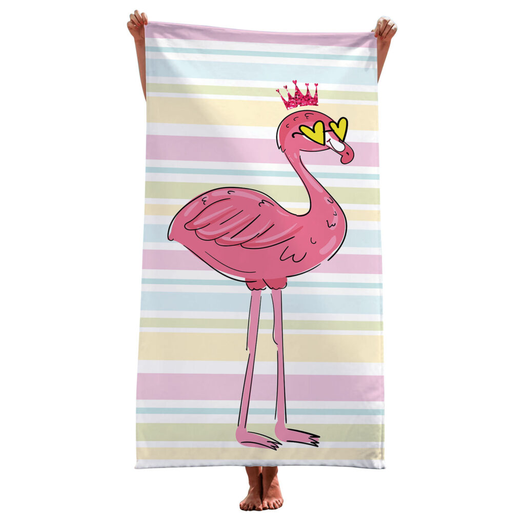 Flamingo Pink Beach Towel For Women 13