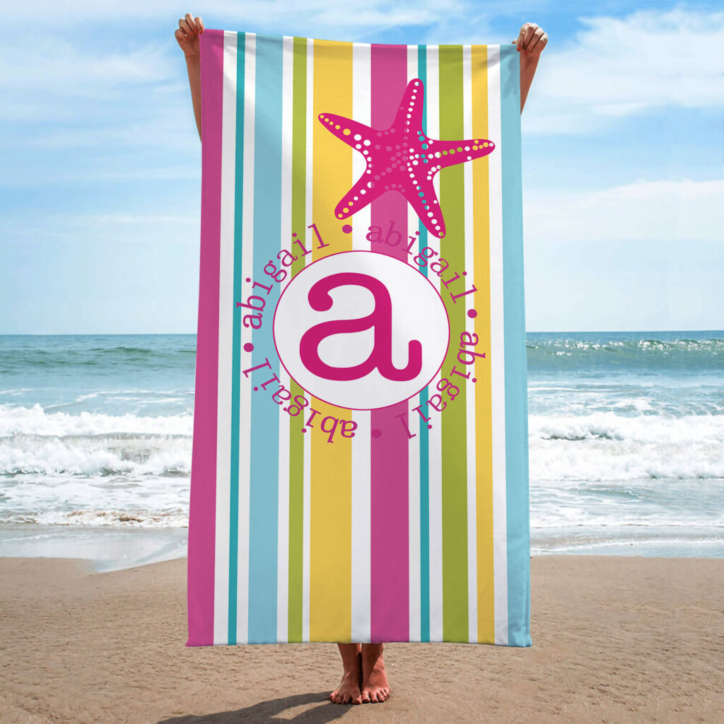 Flamingo Pink Beach Towel For Women 15