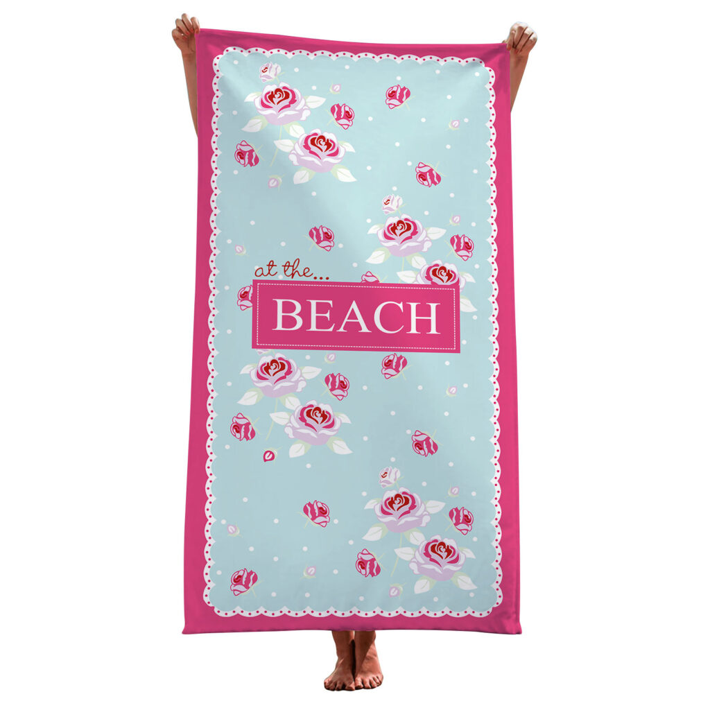 Flamingo Pink Beach Towel For Women 19