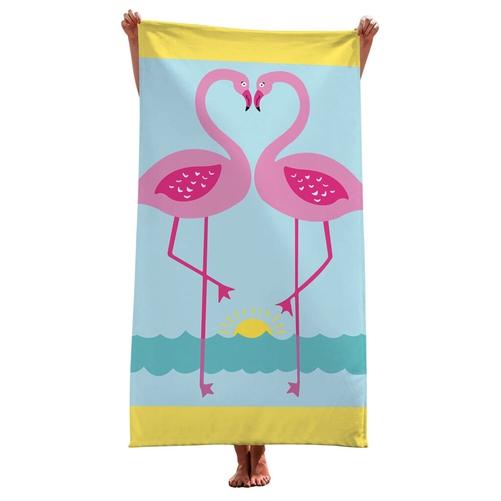 Flamingo Pink Beach Towel For Women 22