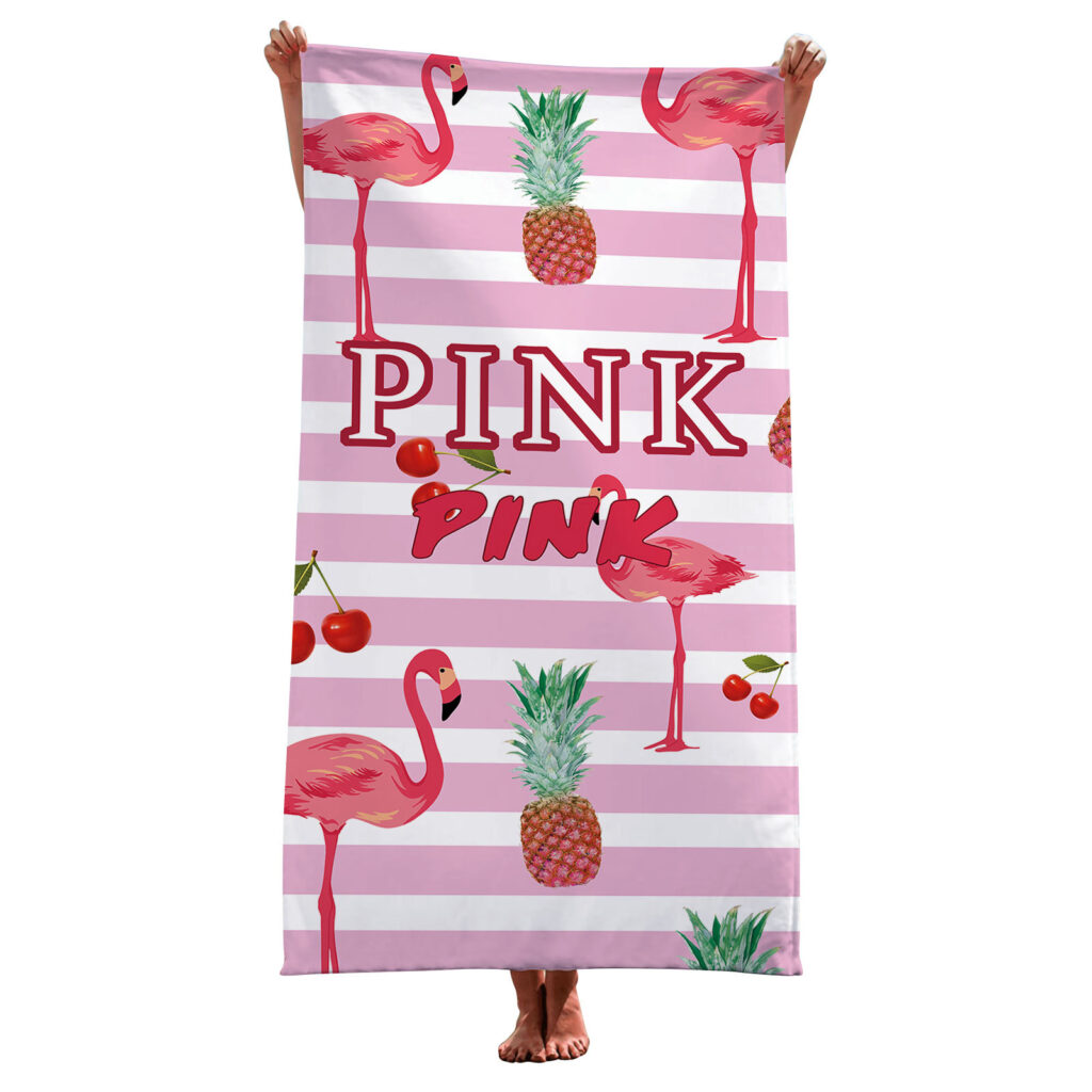 Flamingo Pink Beach Towel For Women 26