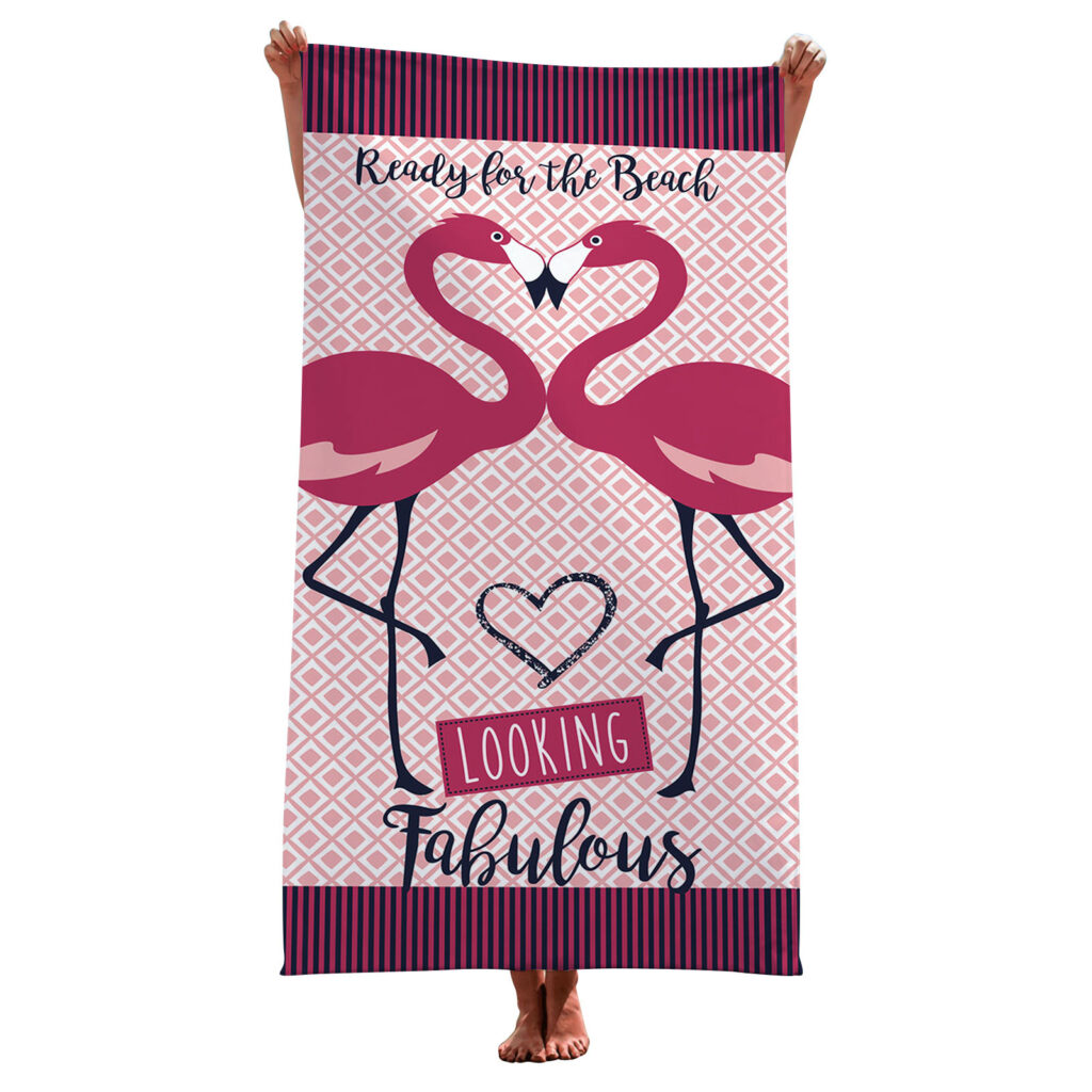 Flamingo Pink Beach Towel For Women 31
