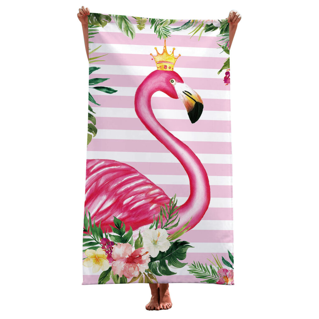 Flamingo Pink Beach Towel For Women 7