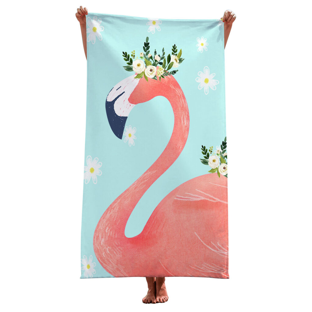Flamingo Pink Beach Towel For Women 8