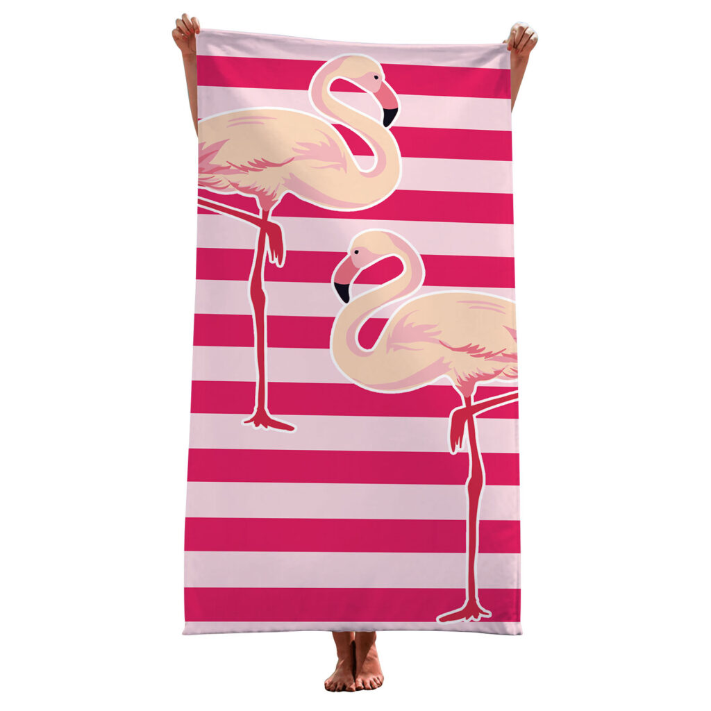 Flamingo Pink Beach Towel For Women 9