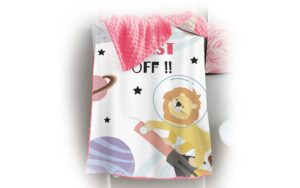 Forest Lion and Bear Baby Minky Blanket