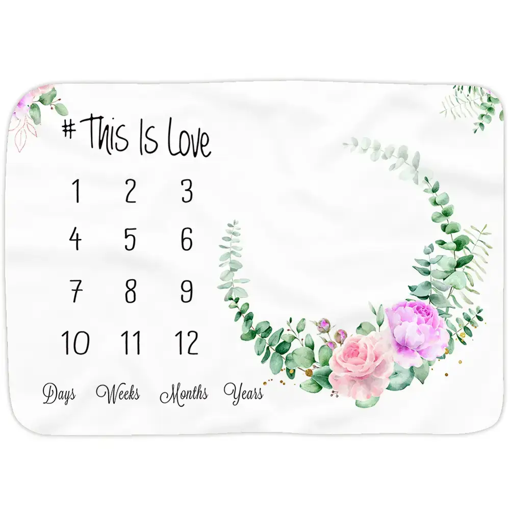 Garland Of Leaves Baby Milestone Blanket 11 Garland Of Leaves Baby Milestone Blanket 10