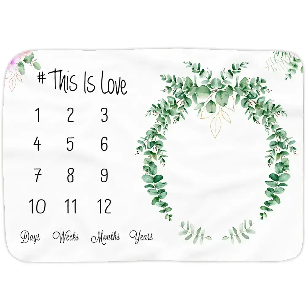 Garland Of Leaves Baby Milestone Blanket 12 Garland Of Leaves Baby Milestone Blanket 11