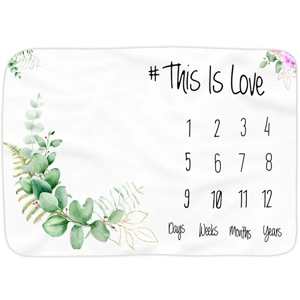 Garland Of Leaves Baby Milestone Blanket 6 Garland Of Leaves Baby Milestone Blanket 5