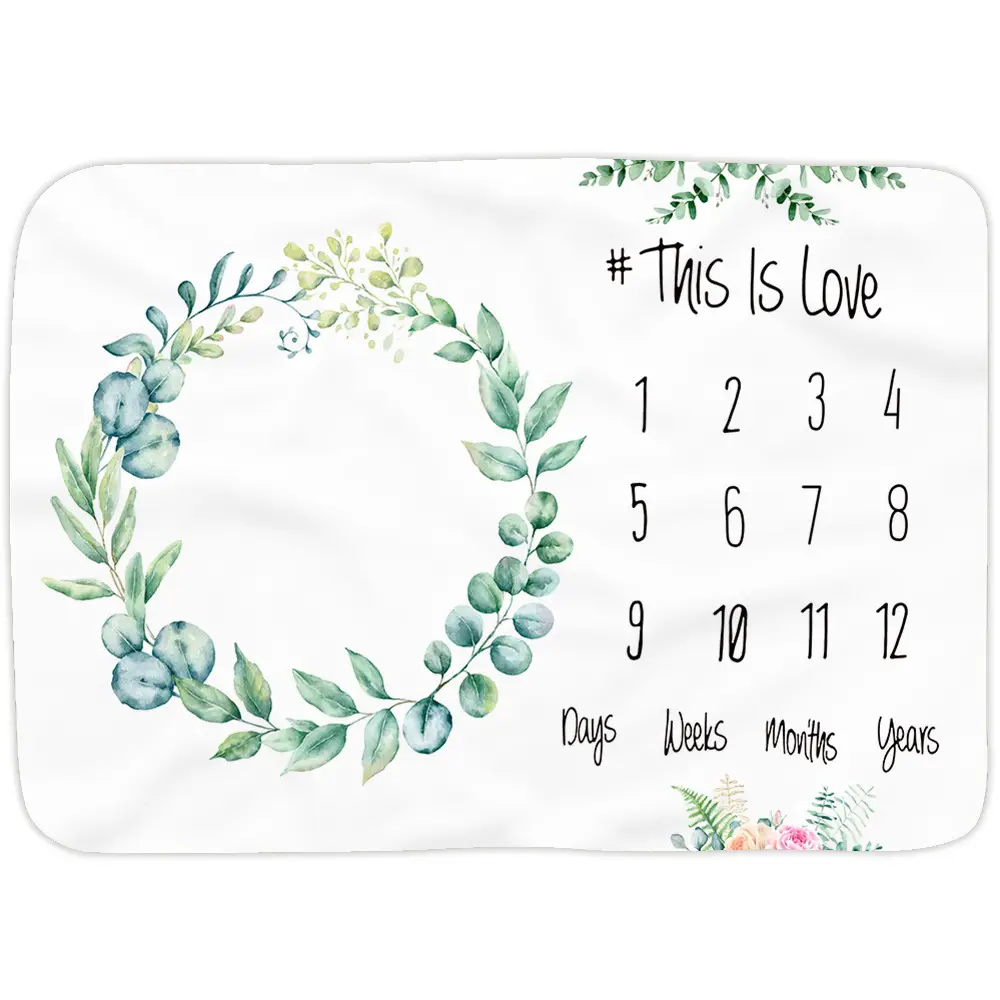 Garland Of Leaves Baby Milestone Blanket 7 Garland Of Leaves Baby Milestone Blanket 6