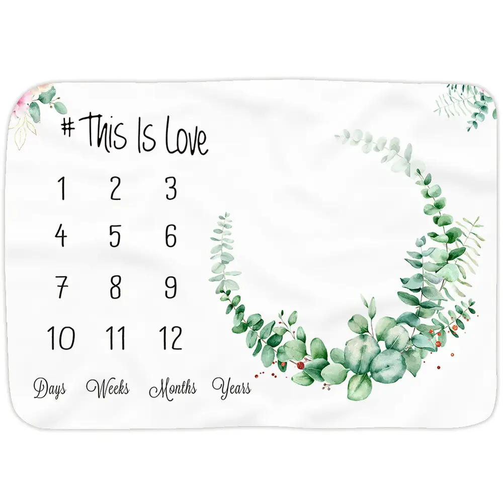 Garland Of Leaves Baby Milestone Blanket 9 Garland Of Leaves Baby Milestone Blanket 8