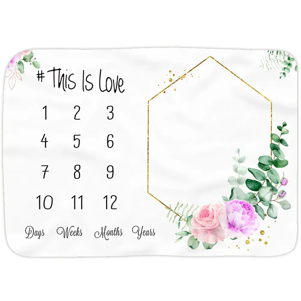 Garland Of Leaves Baby Milestone Blanket 10 Garland Of Leaves Baby Milestone Blanket 9