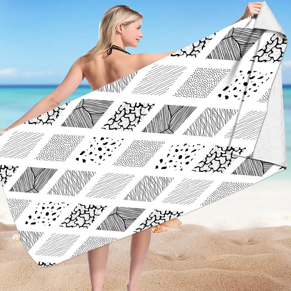 Geometric Mandala Stripes Lines Beach Towel 13 Geometric Stripes Lines Mandala Beach Towel 12