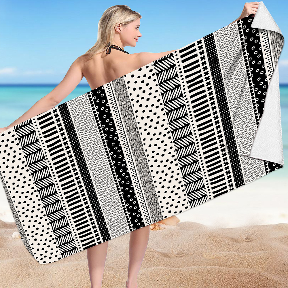Geometric Mandala Stripes Lines Beach Towel 14 Geometric Stripes Lines Mandala Beach Towel 13