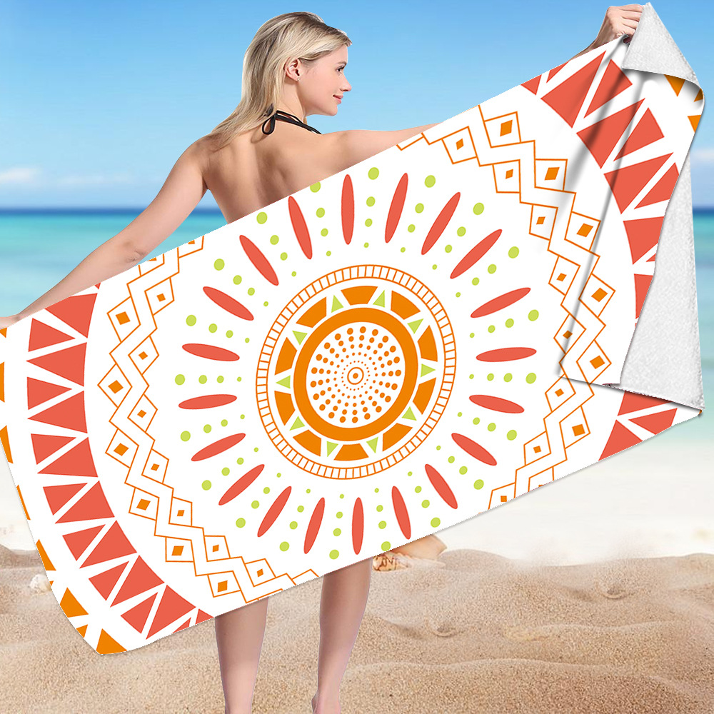 Geometric Mandala Stripes Lines Beach Towel 5 Geometric Stripes Lines Mandala Beach Towel 4