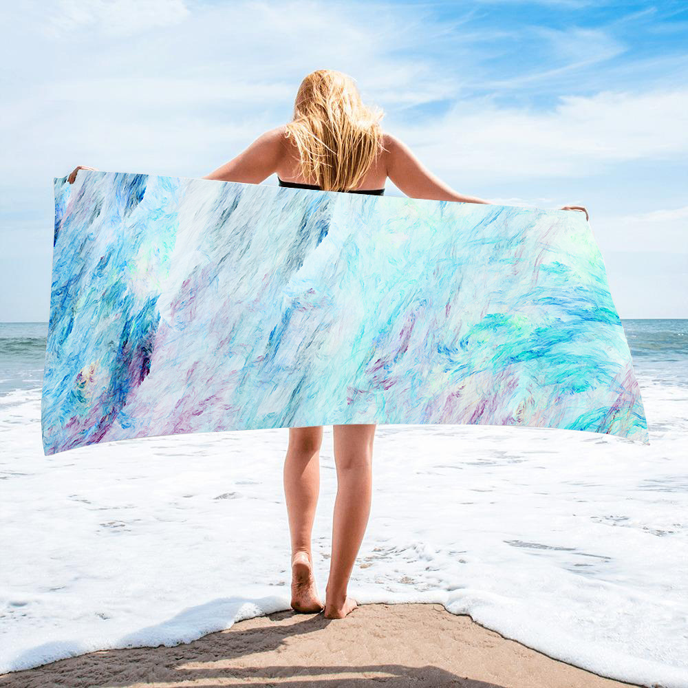 Gold Green Gilt Marble Beach Towel 18