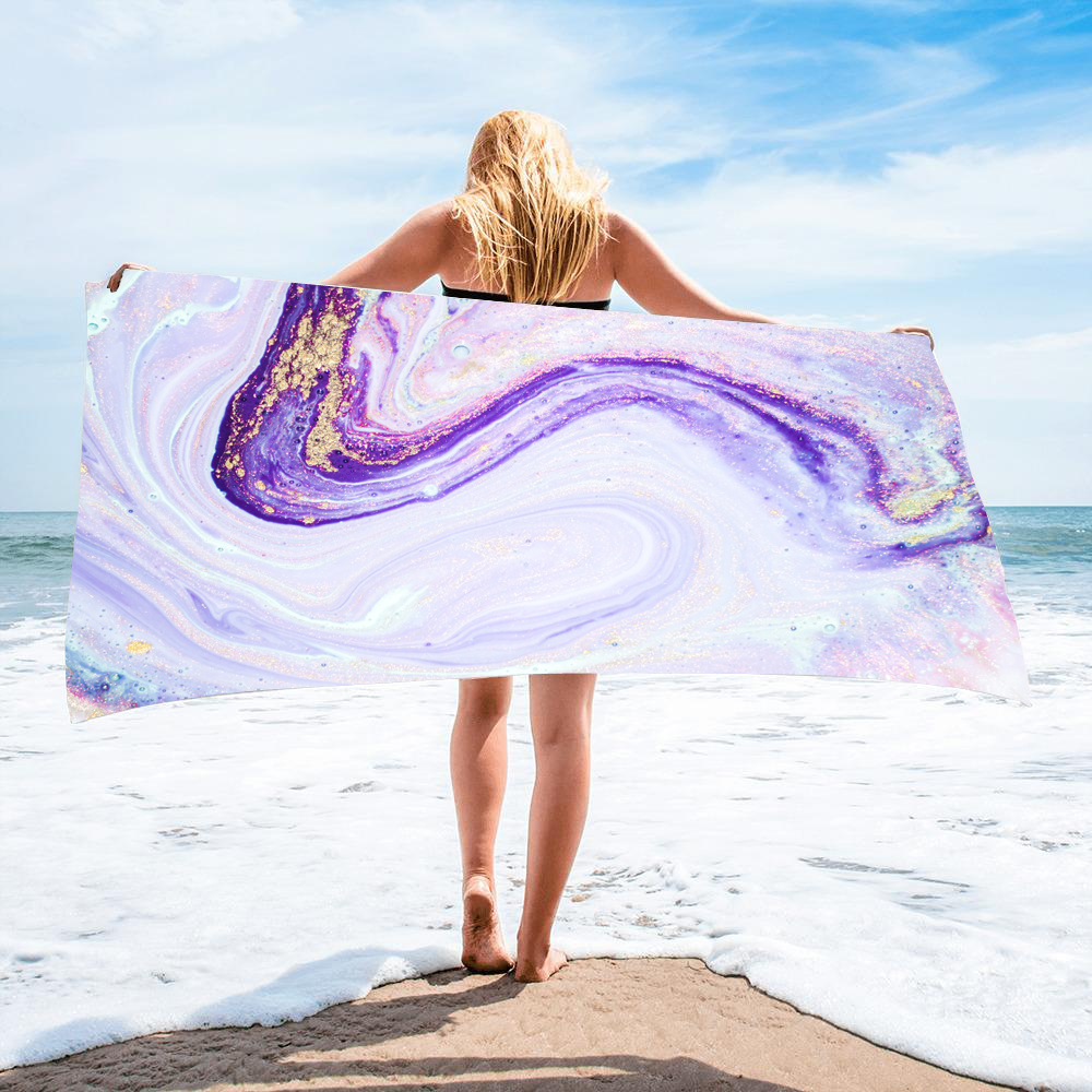 Gold Green Gilt Marble Beach Towel 42