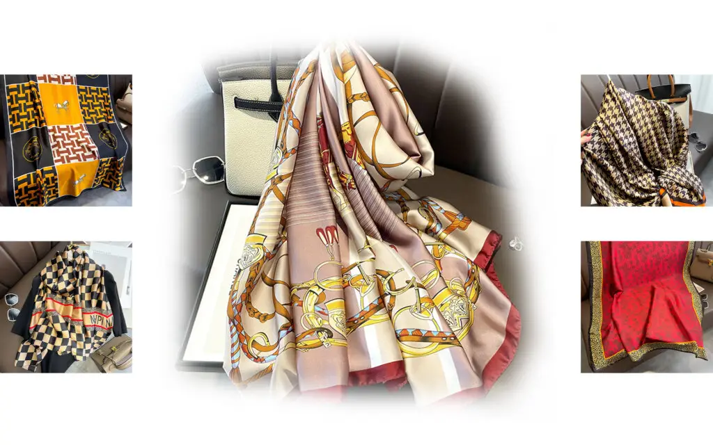 Imitated Silk Beach Scarf Cover Up 90 x 180cm 1 Imitated Silk Beach Scarf Cover Up 90 x 180cm