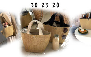 Ladies' Two Color Woven Straw Bag