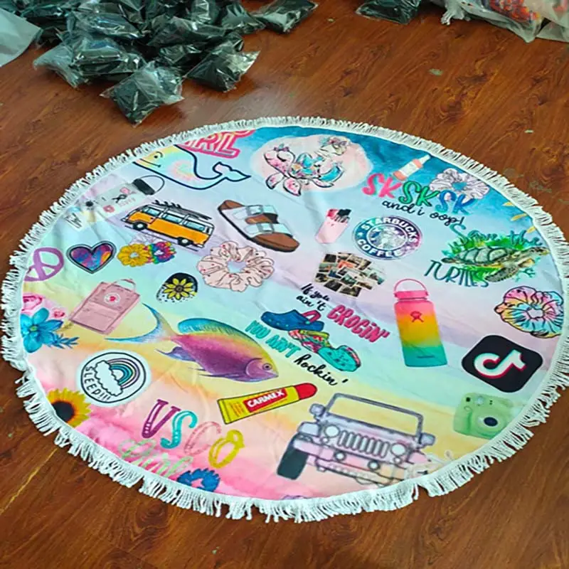 Lefovs High Quality 150cm Round Beach Towels Photos 10 Lefovs Beach towel 52