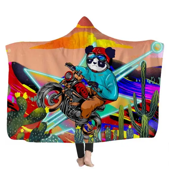 Lefovs Panda Hooded Blanket