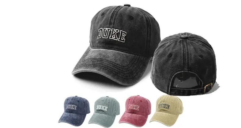 Letter Duke Distressed Baseball Cap 1 Letter Duke Distressed Baseball Cap