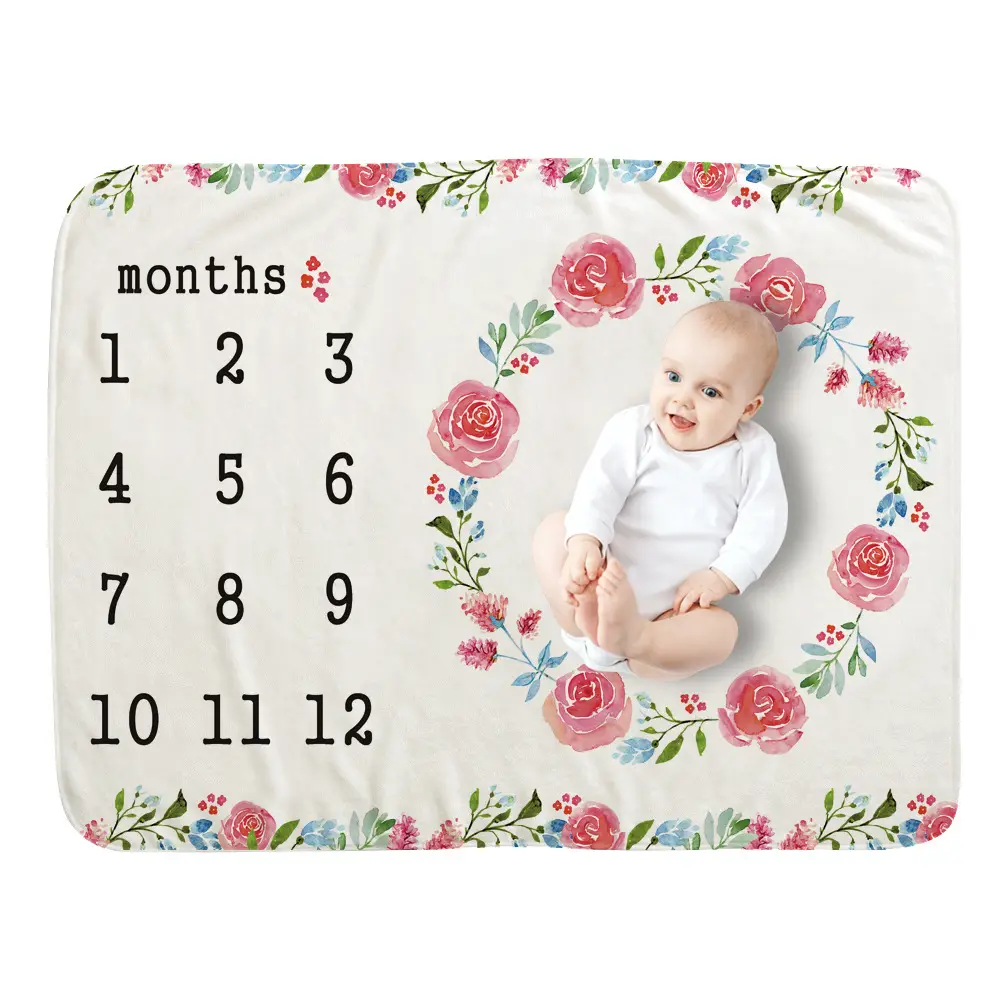 Lovely Background Baby Milestone Blanket 1