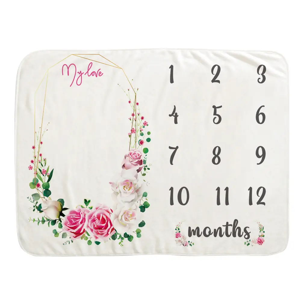 Lovely Background Baby Milestone Blanket 10