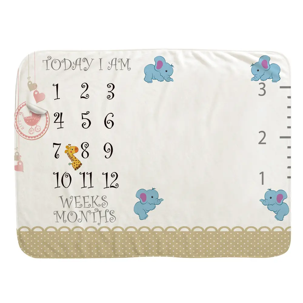 Lovely Background Baby Milestone Blanket 15