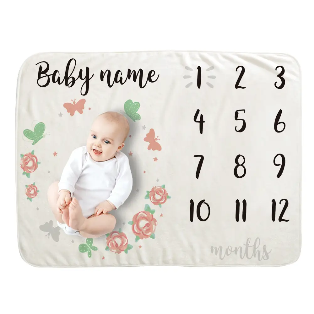 Lovely Background Baby Milestone Blanket 16