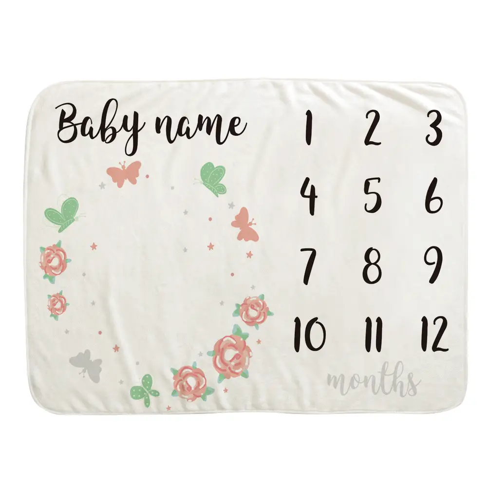Lovely Background Baby Milestone Blanket 17